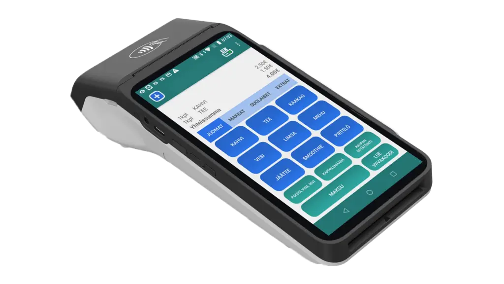 Confirman mobiilikassa toimii mm. Verifonen V660P-maksupäätteessä.